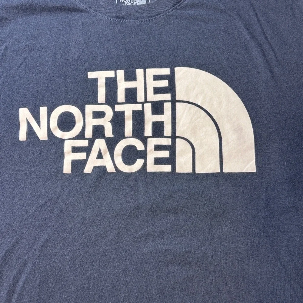 The North Face T-Shirt‎ Mens M Navy Blue Half Dome Logo Graphic Tee Short Sleeve